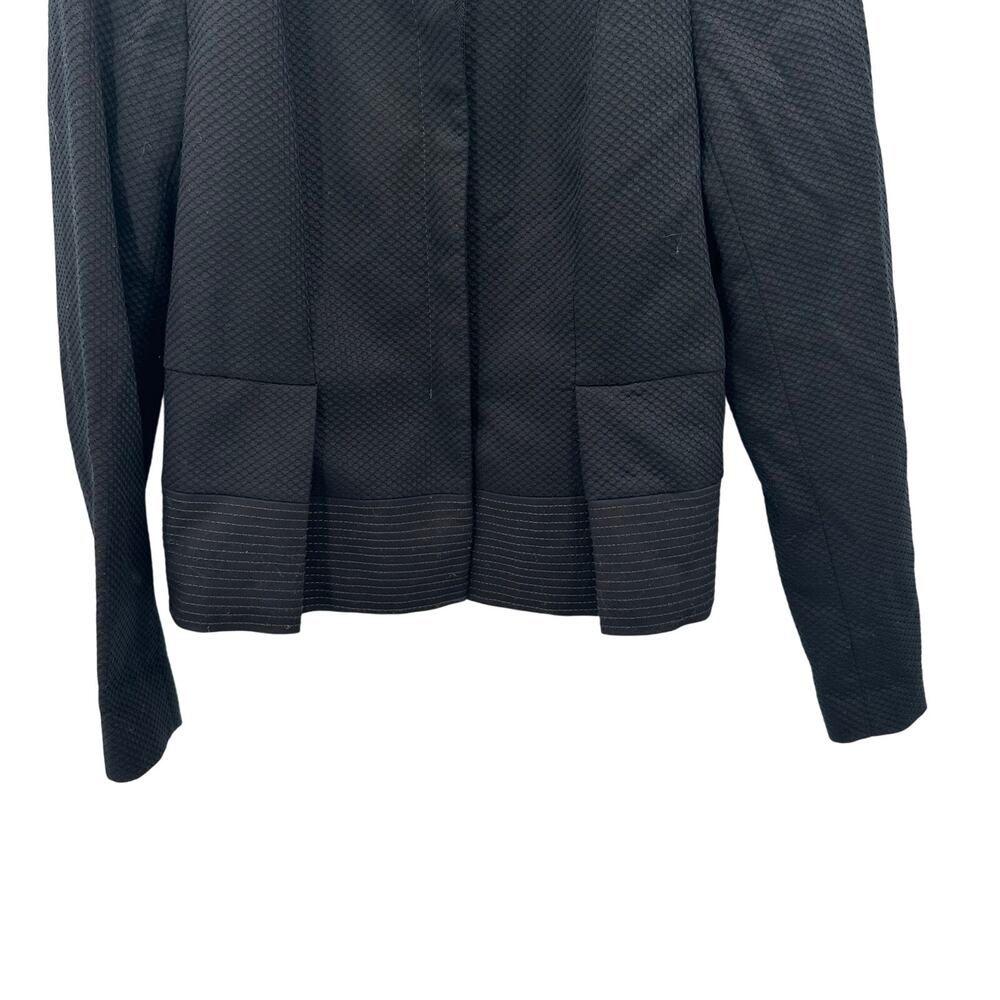ANN TAYLOR NWT Black Peplum Full Zip Blazer // 4 - Picture 8 of 9
